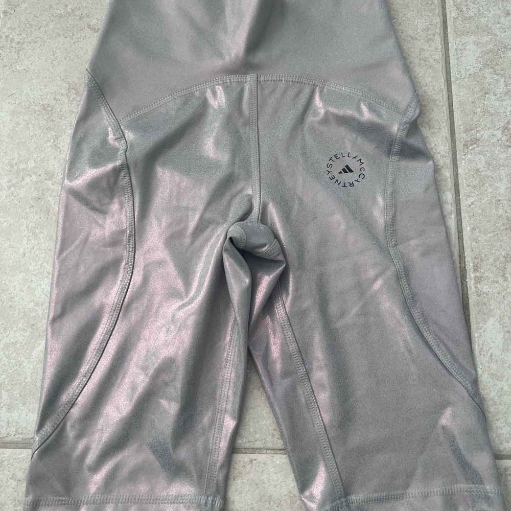 Stella McCartney Silver biker shorts